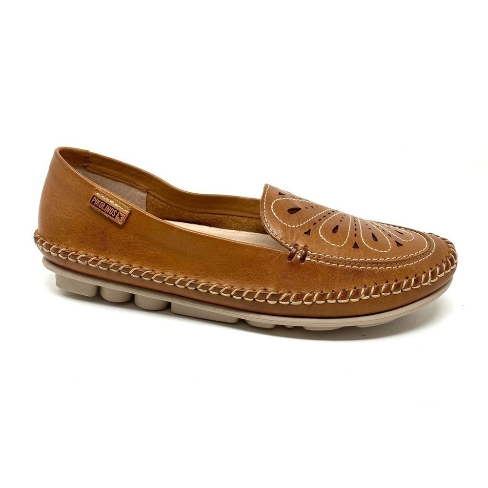 Pikolinos Riola W3Y lightweight slip on loafers Brandy Leather
